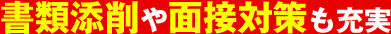 書類添削や面接対策も充実