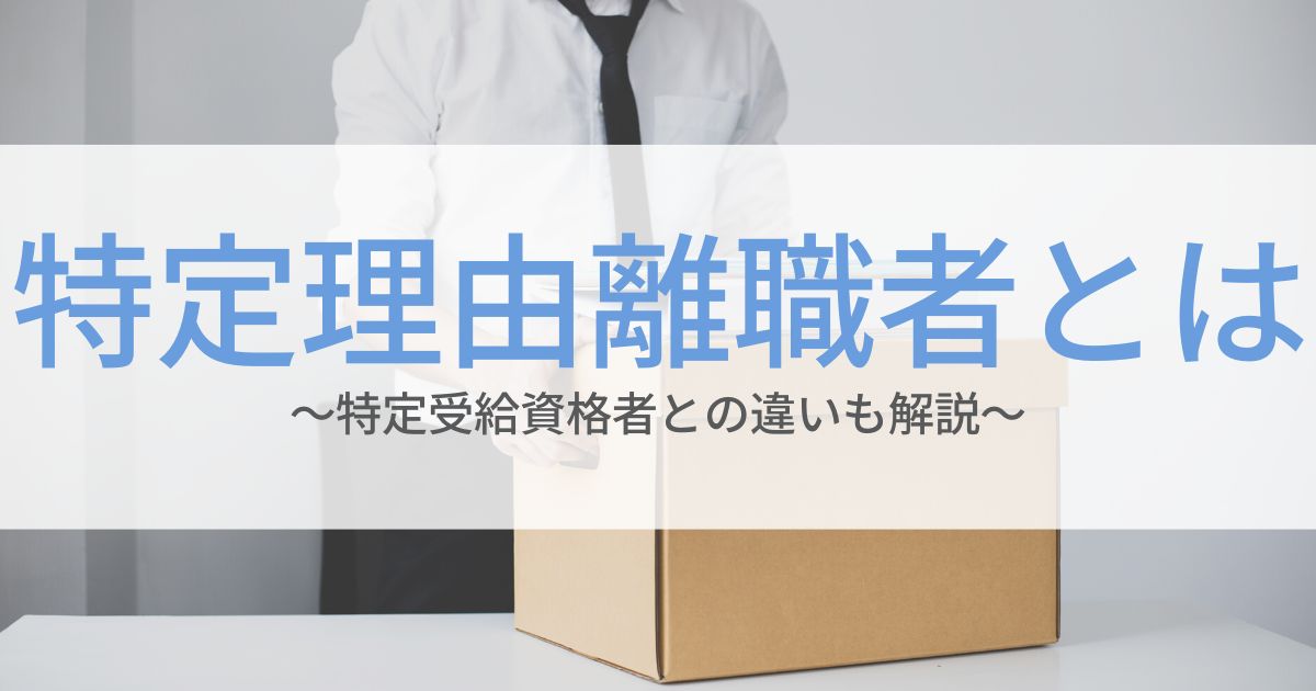 特定 理由 離職 者 体力 の 不足 と は