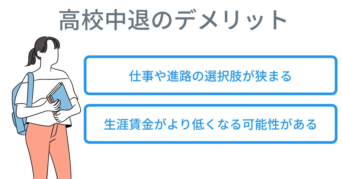 高校中退によるデメリット