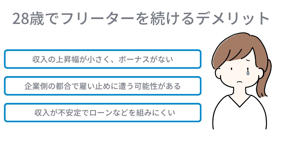 28歳でフリーターを続けるデメリット