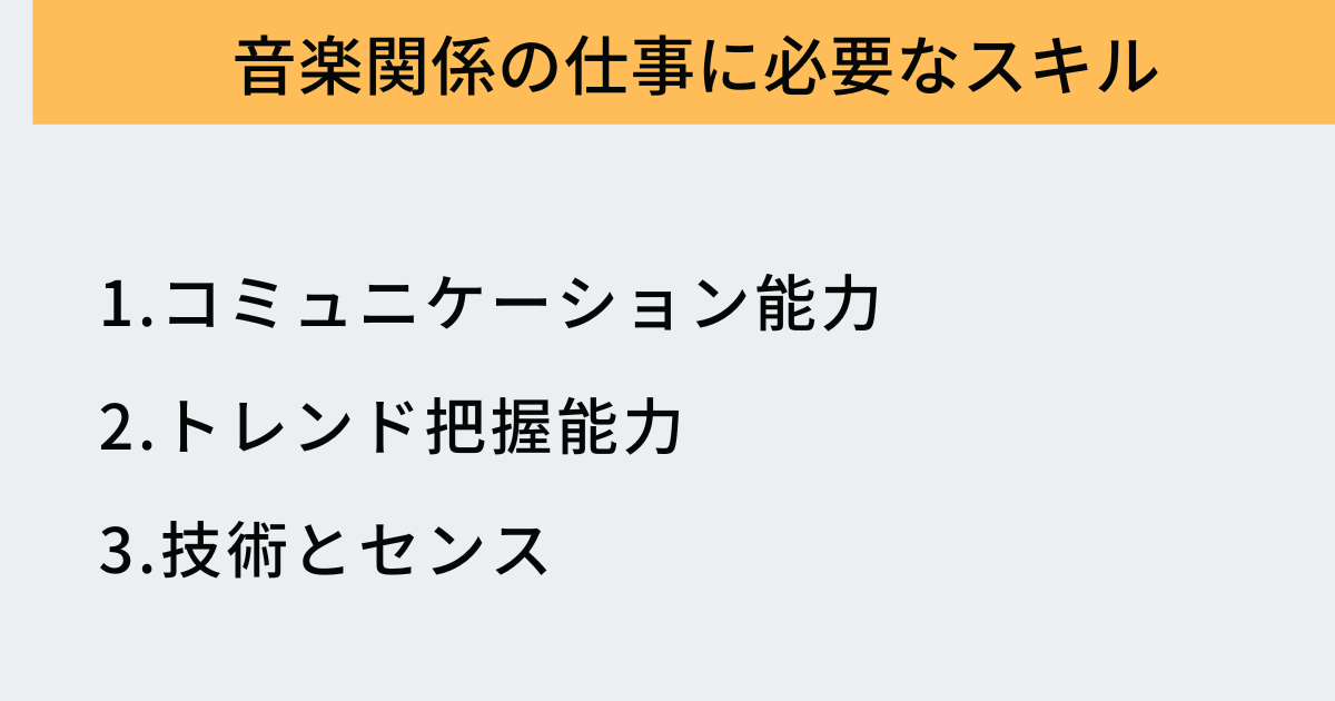 音楽関係の仕事