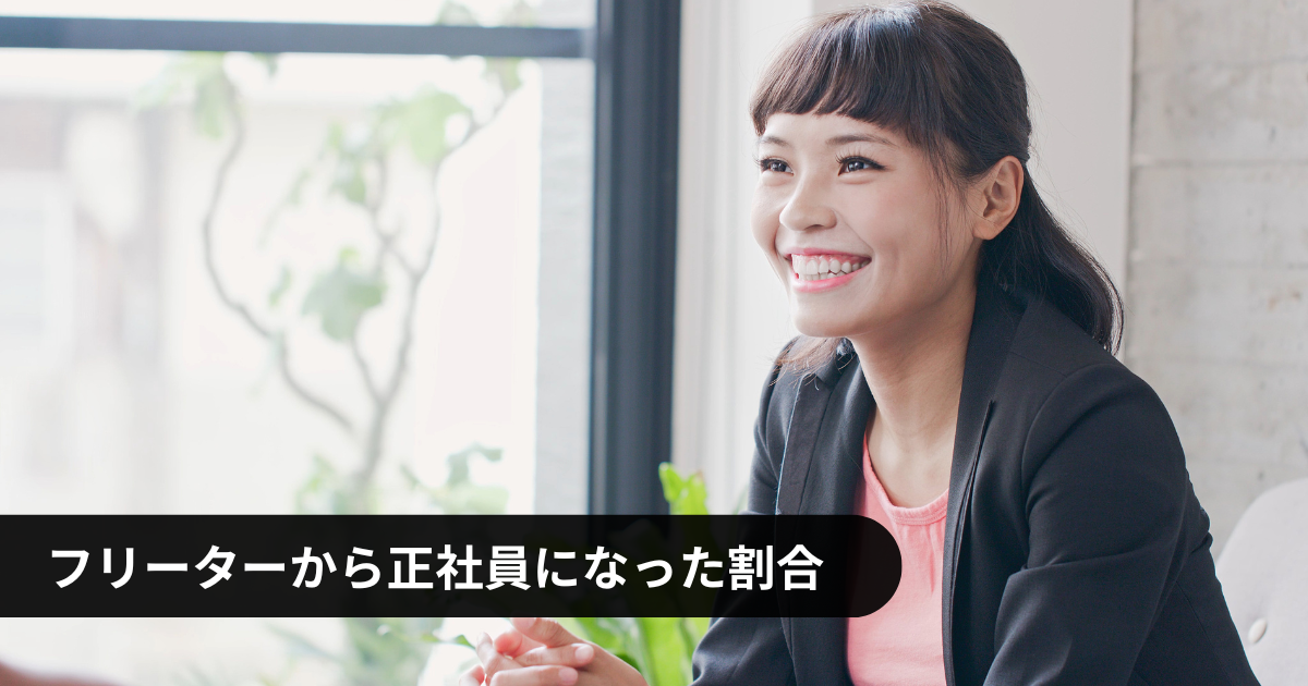 フリーターから正社員になった人の割合